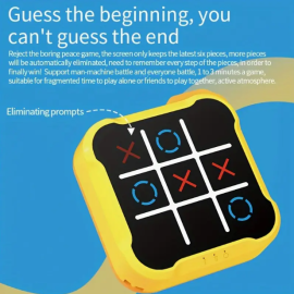 Portable ABS Puzzle Game – Orange/Yellow Travel Brain-Teaser
