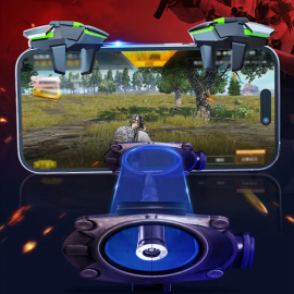 6‑Finger Mobile Game Trigger Set – Ultra-Fast Shoot Buttons with Anti-Slip Pads for iOS & Android