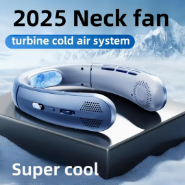 Leafless Hanging Neck Fan – Hands-Free Wearable Bladeless USB Cooler