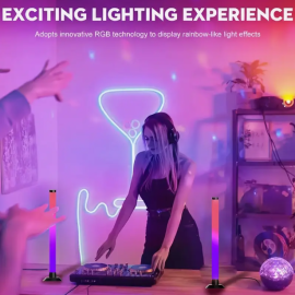 Smart RGB LED Light Bars – 16 Million Colours, Music Sync & App/Remote Control (2-Piece Set)