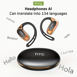HTC NE35 AI Translation Earbuds – Real-Time Translator, Open-Ear Design, Bluetooth 6.0