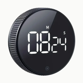 Magnetic Digital Kitchen Timer with LED Display – 0–9999 Minute Alarm Stopwatch