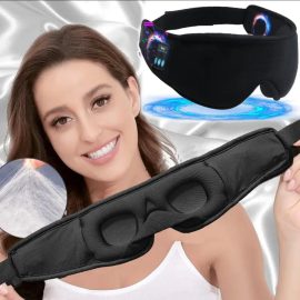 Home Bluetooth Sleep Mask with Built-In Wireless Speakers – Comfortable Eye Mask for Sleeping & Relaxation